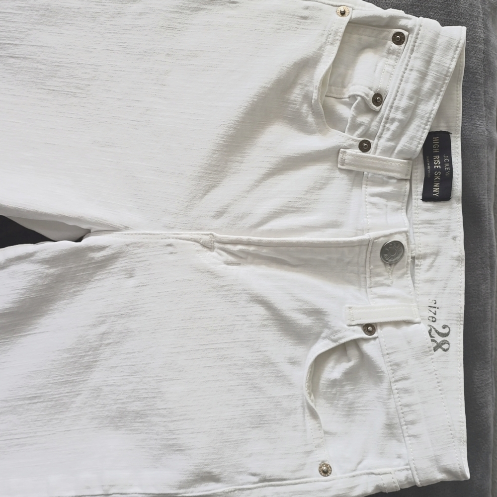 J.Crew High Rise Skinny White Jean